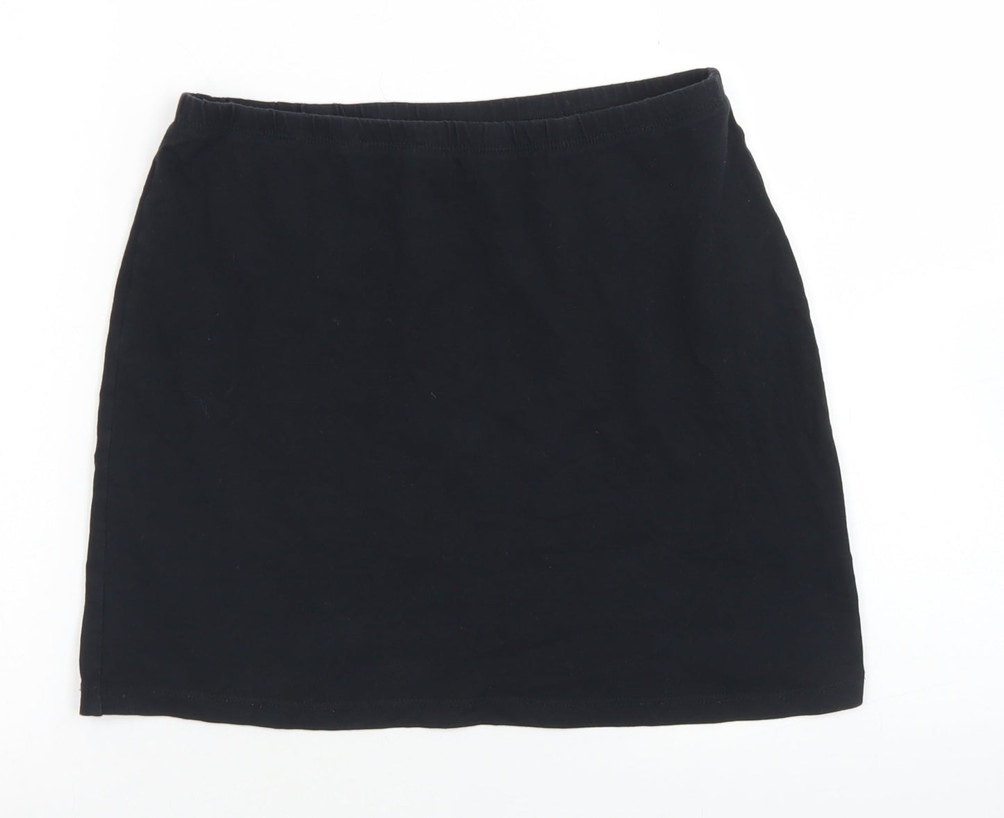 Internacionale Womens Black  Cotton A-Line Skirt Size 12