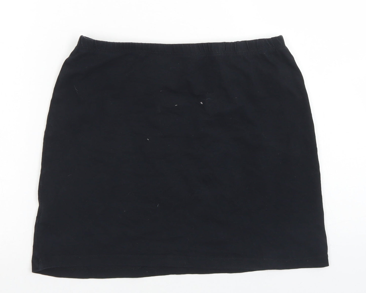 Internacionale Womens Black  Cotton A-Line Skirt Size 12