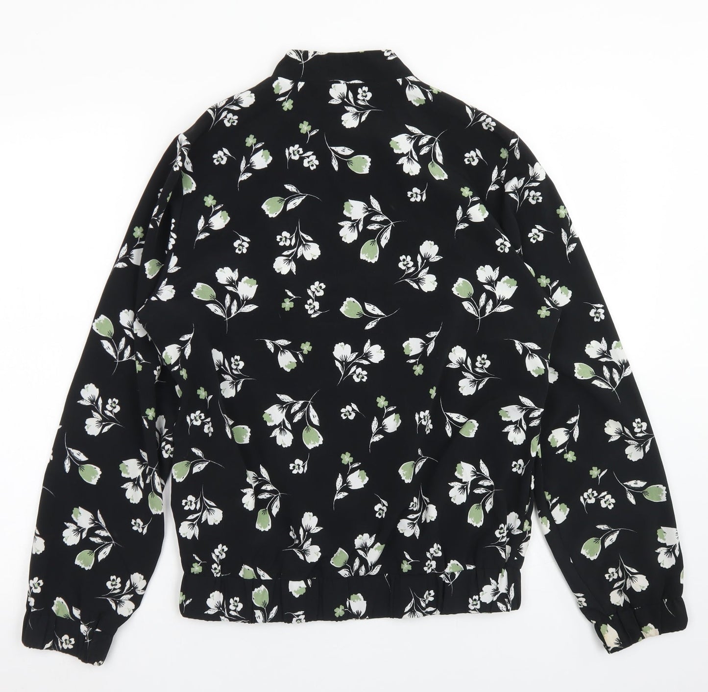 V by Very Womens Black Floral  Jacket  Size 12  Zip