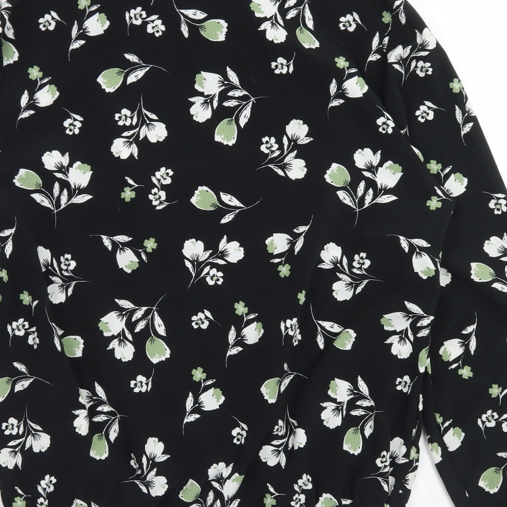 V by Very Womens Black Floral  Jacket  Size 12  Zip