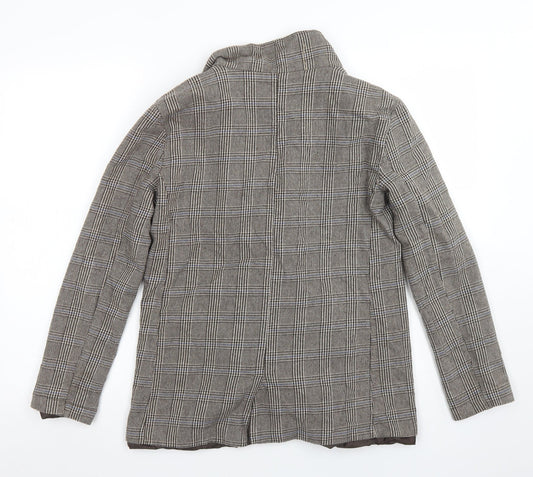 Corset Womens Brown Plaid Cotton Jacket Blazer Size L