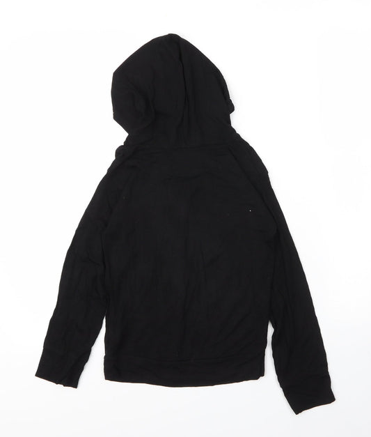 A to Z 4 Kids Girls Black  Viscose Pullover Hoodie Size 11 Years