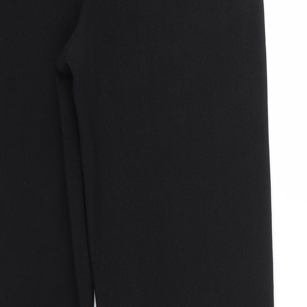 XE Womens Black  Polyester Trousers  Size 10 L28 in Regular