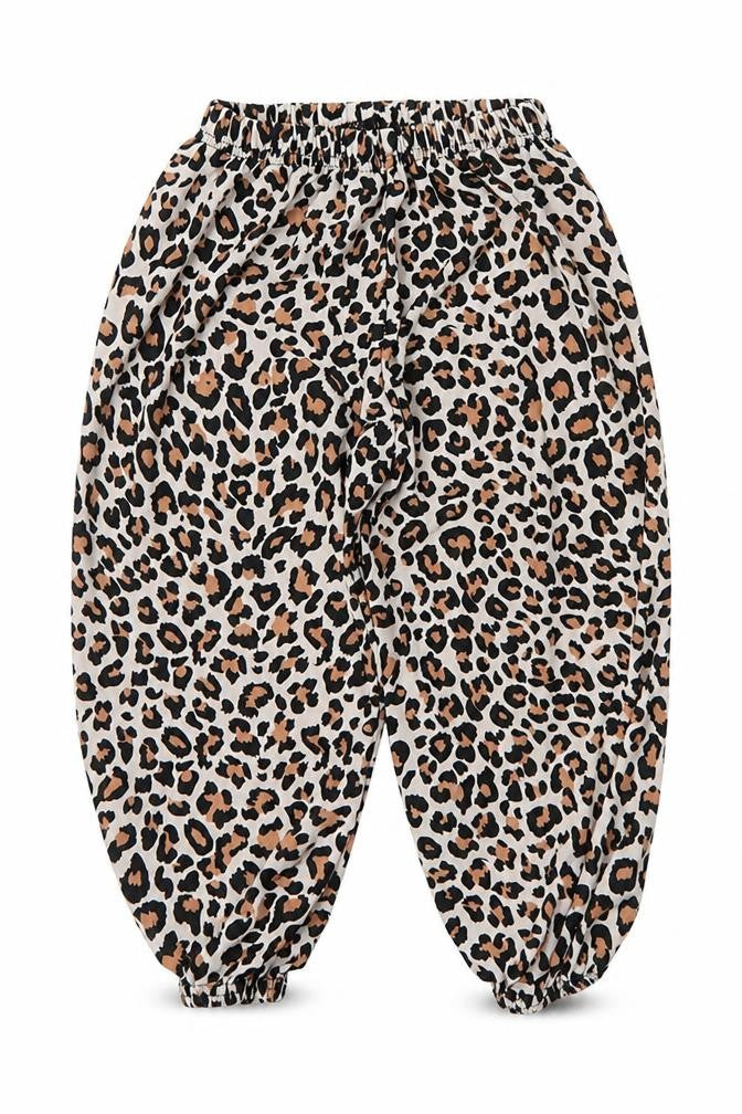 Preworn Girls Beige Animal Print Polyester Bloomer Trousers Size 3 Years  Regular  - Leopard print