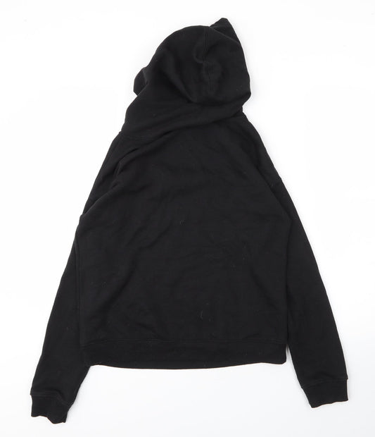 Preworn Mens Black  Cotton Pullover Hoodie Size XS