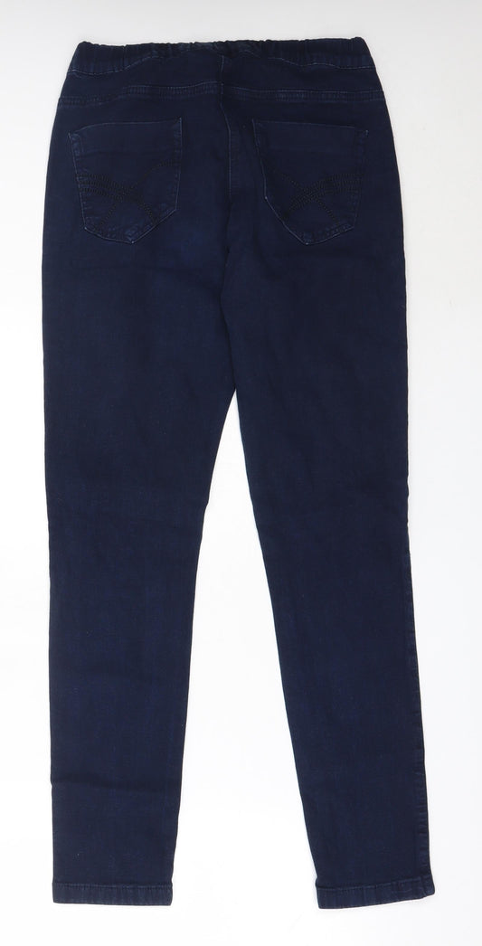 TU Womens Blue  Cotton Jegging Jeans Size 12 L29.5 in Regular