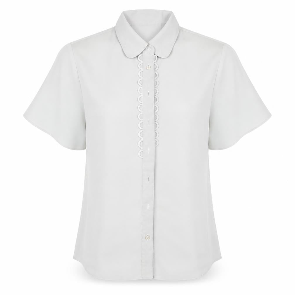 BHS Womens Grey  Polyester Basic Button-Up Size 12 Collared