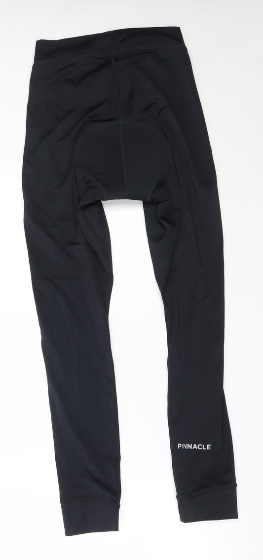 Pinnacle Womens Black  Polyester Capri Leggings Size 10  Regular