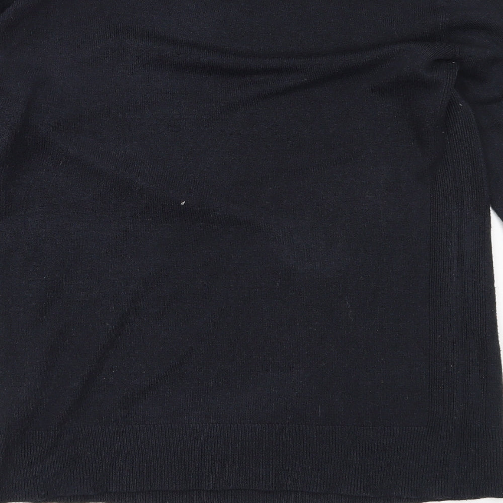 Dorothy Perkins Womens Blue Round Neck  Acrylic Pullover Jumper Size 10
