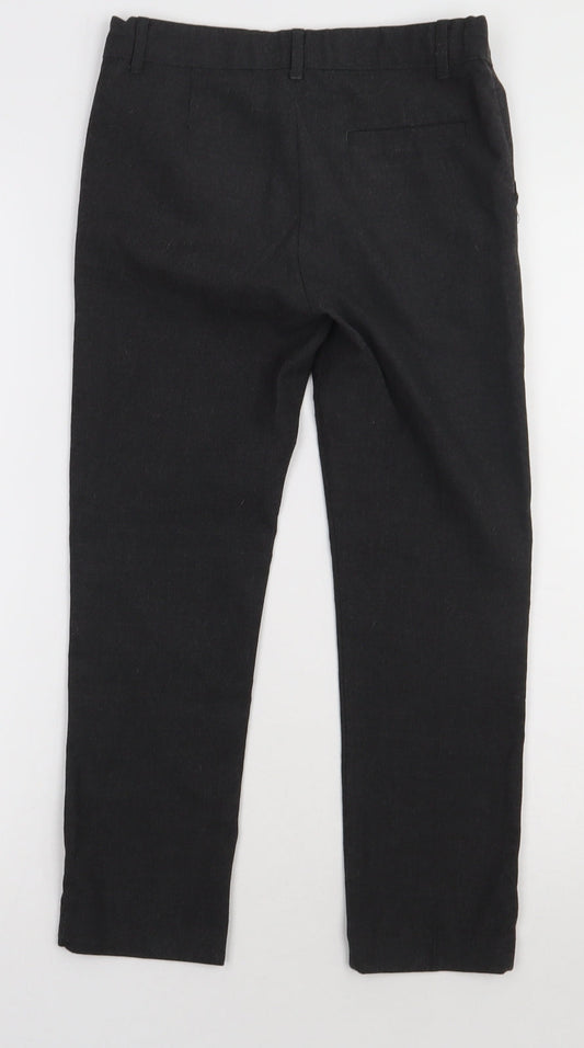 F&F Boys Grey  Polyester Capri Trousers Size 8-9 Years  Regular Hook & Eye - school Wear