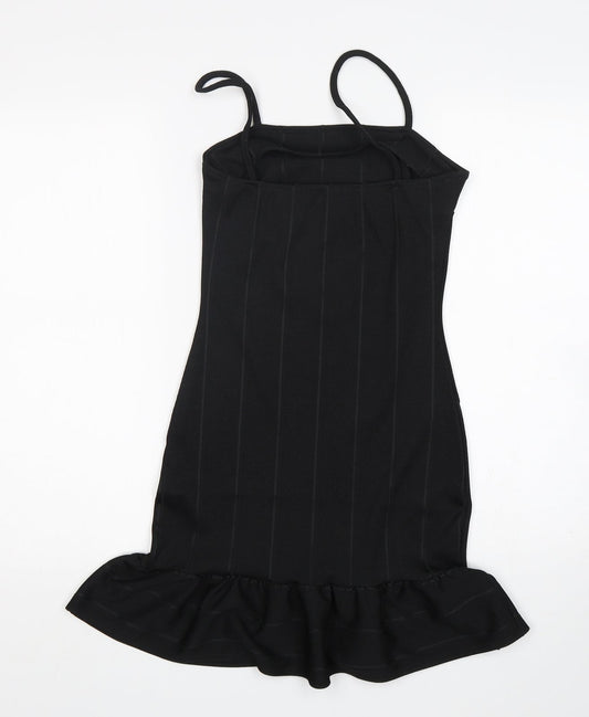 In the Style Womens Black  Polyester Mini  Size 8  Off the Shoulder