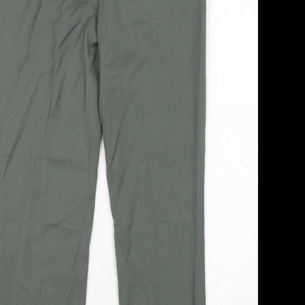 H&M Womens Green  Polyester Trousers  Size 6 L27 in Regular