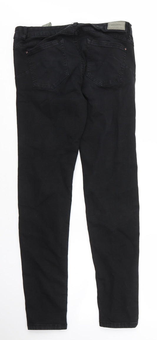 Pull&Bear Womens Black  Cotton Skinny Jeans Size 28 in L27 in Regular Zip