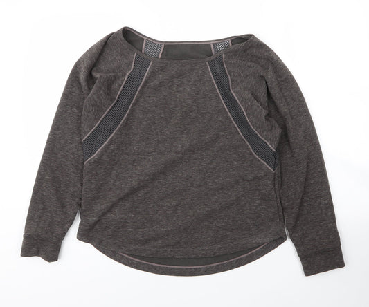 Preworn Womens Grey Round Neck  Polyester Pullover Jumper Size S