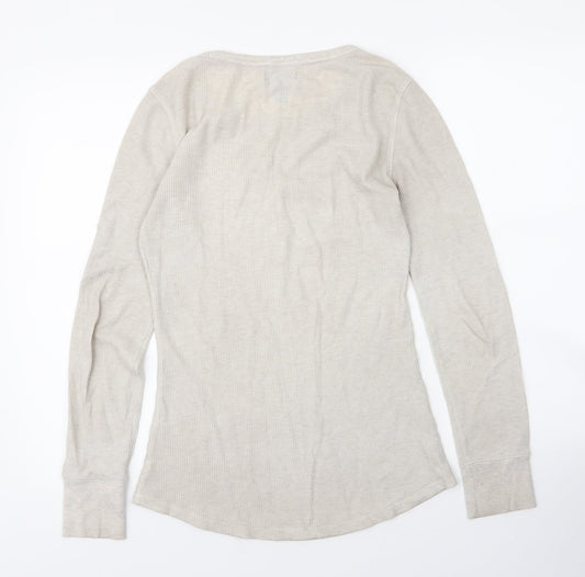 Gap Womens Beige Round Neck  Cotton Pullover Jumper Size S
