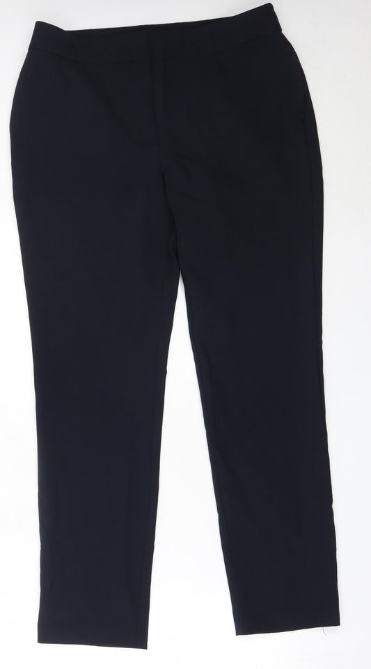 Preworn Womens Blue  Polyester Trousers  Size 10 L27 in Regular