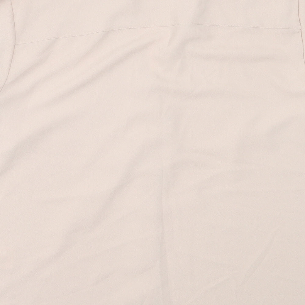 H&M Womens Pink  Polyester Basic Button-Up Size M Collared