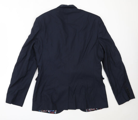 NEXT Mens Blue  Polyester Jacket Blazer Size 40
