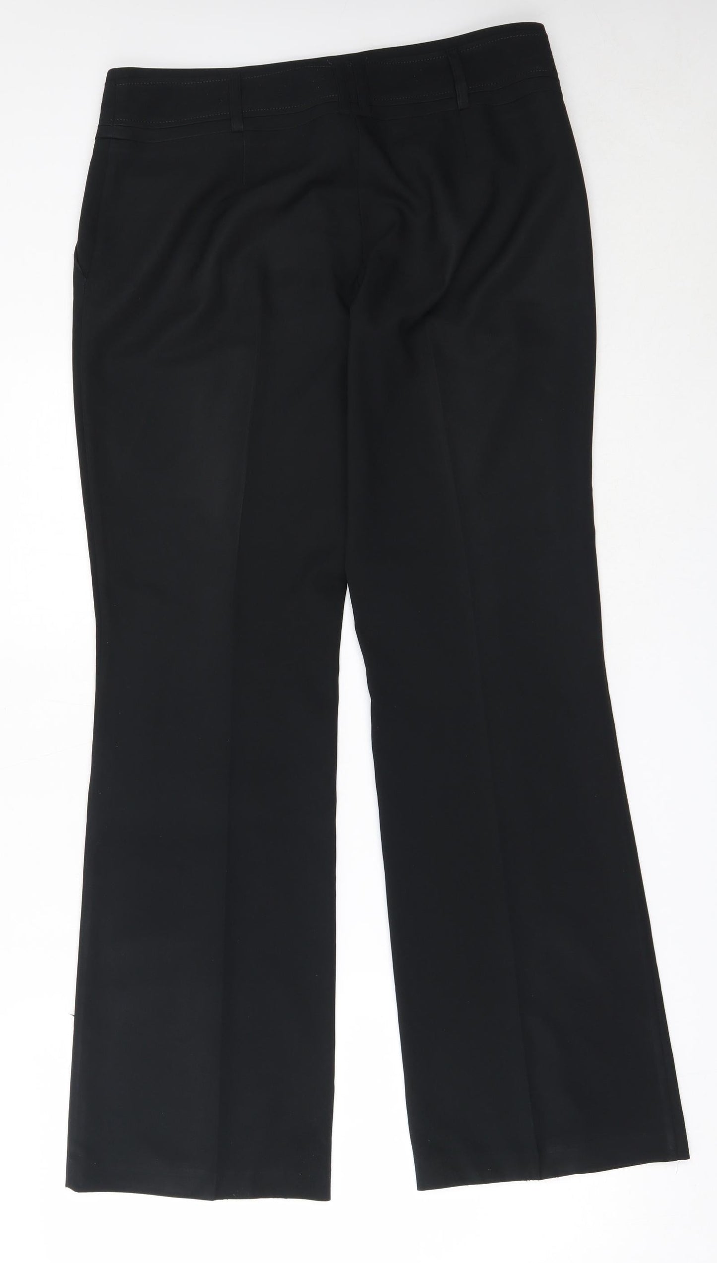 New Look Womens Black  Polyester Trousers  Size 12 L32 in Regular