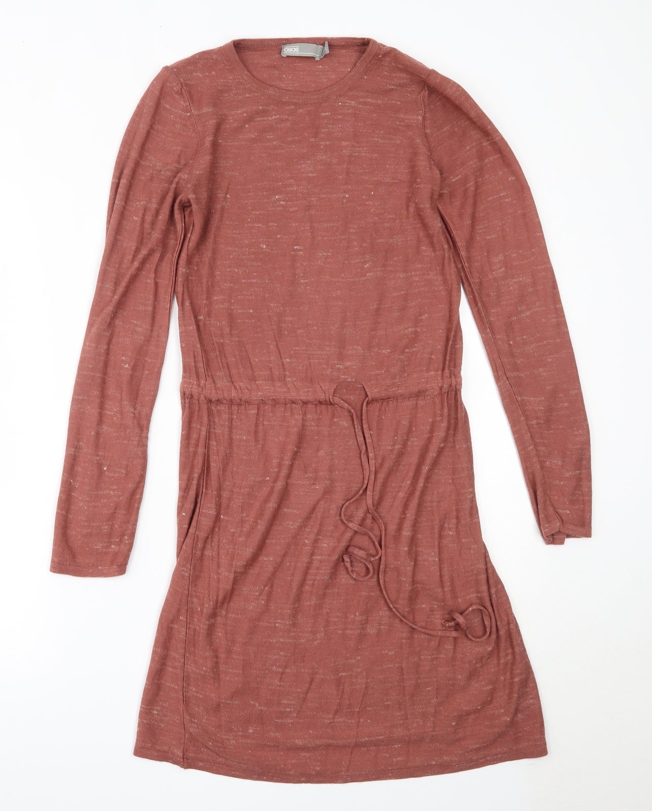 ASOS Womens Pink  Acrylic Fit & Flare  Size 8  Round Neck