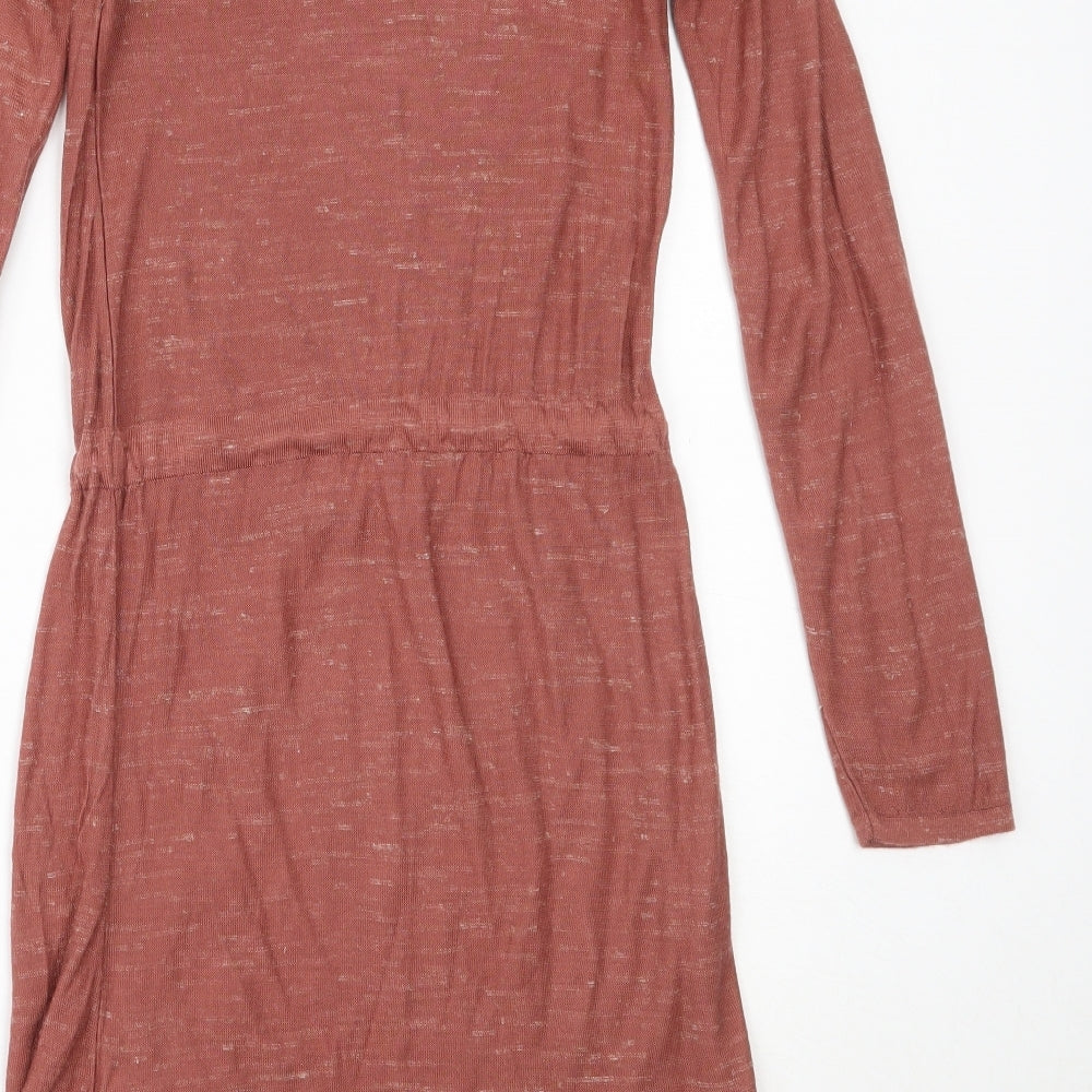 ASOS Womens Pink  Acrylic Fit & Flare  Size 8  Round Neck