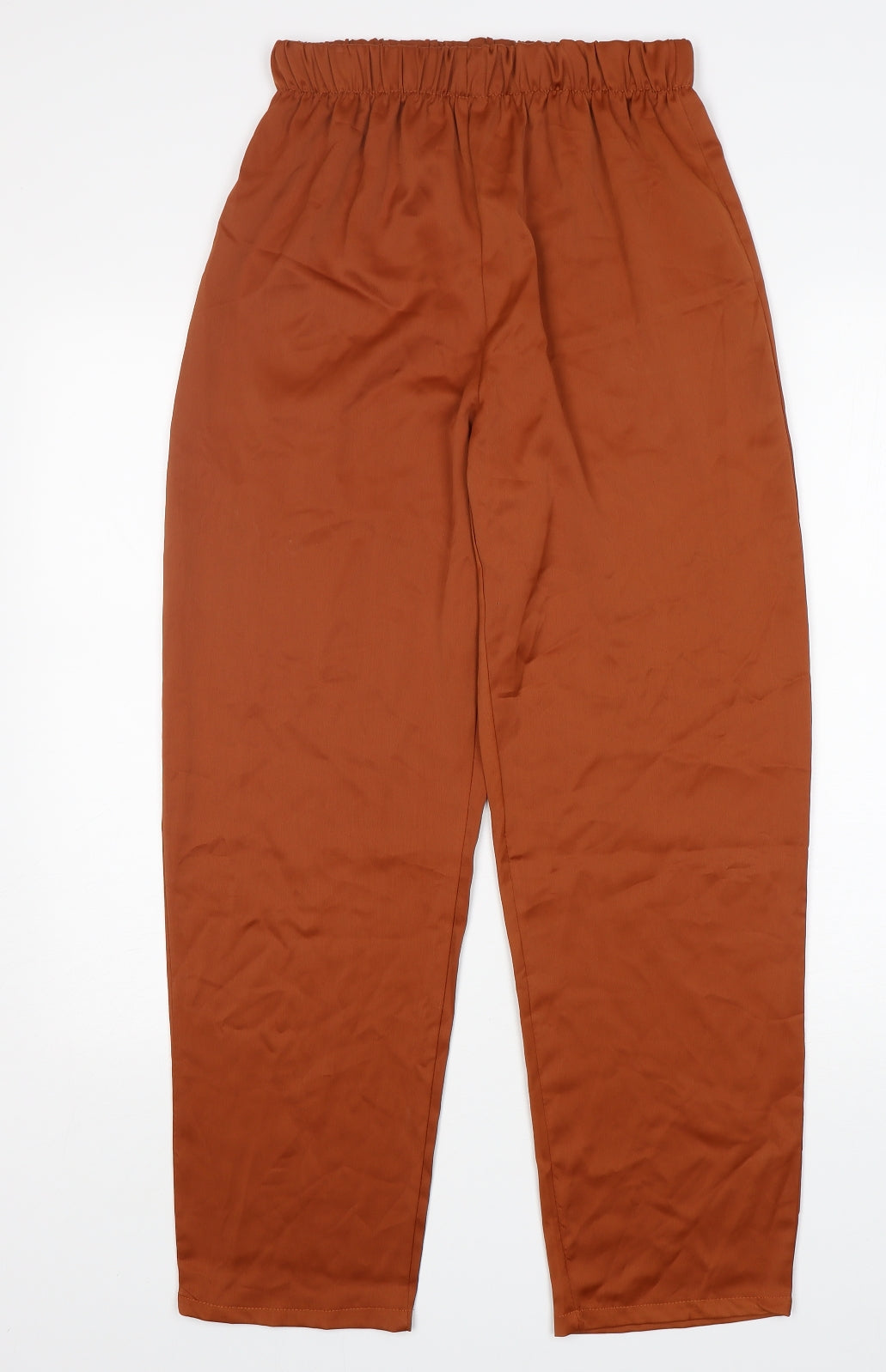 Preworn Womens Brown  Polyester Harem Trousers Size 8 L28 in Regular
