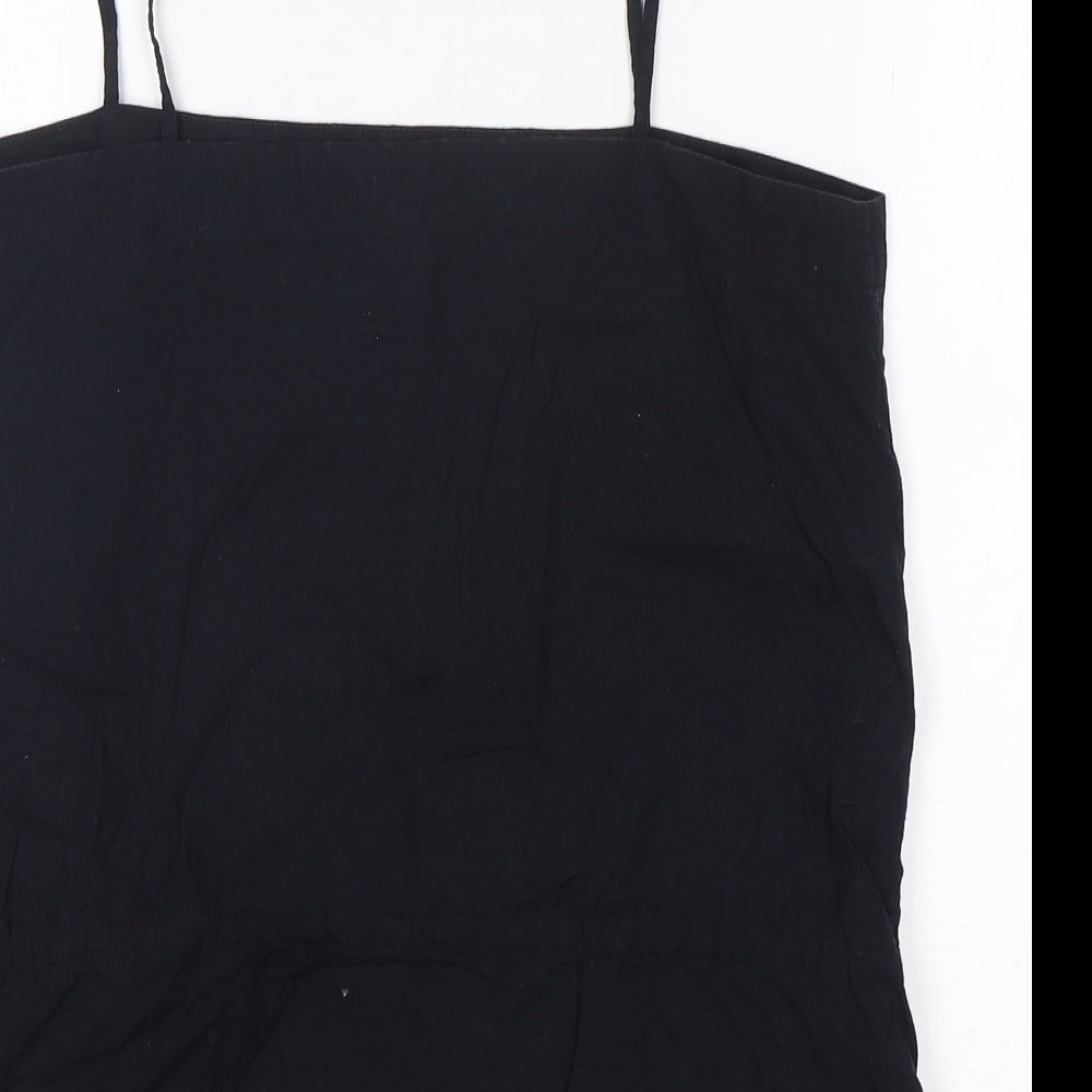 GreatPlains Womens Black  Cotton Basic Tank Size M Off the Shoulder