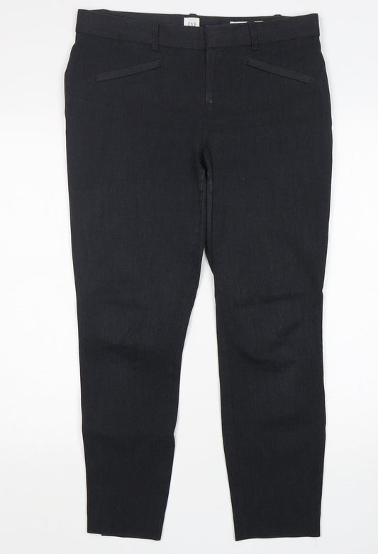 Gap Womens Grey  Cotton Trousers  Size 8 L27 in Slim