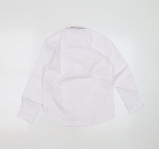 F&F Boys White  Polyester Basic Button-Up Size 8-9 Years Collared Button - school