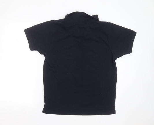 Printer Activewear Mens Blue  Cotton  Polo Size L Collared