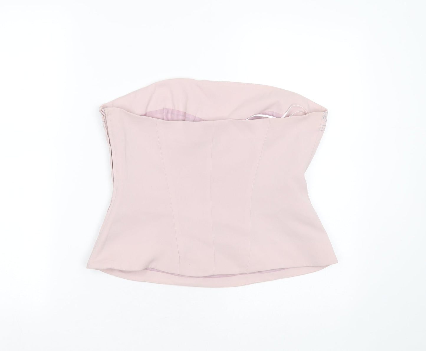 NEXT Womens Pink  Polyester Basic Blouse Size 14 Off the Shoulder - Embroidered detail