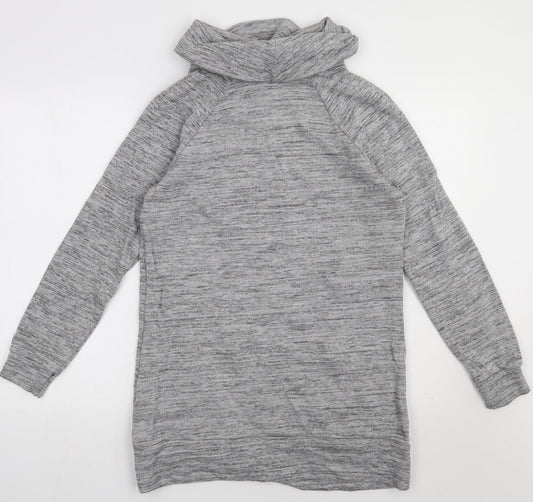 NEXT Womens Grey  Polyester Jumper Dress  Size 12  Roll Neck Pullover