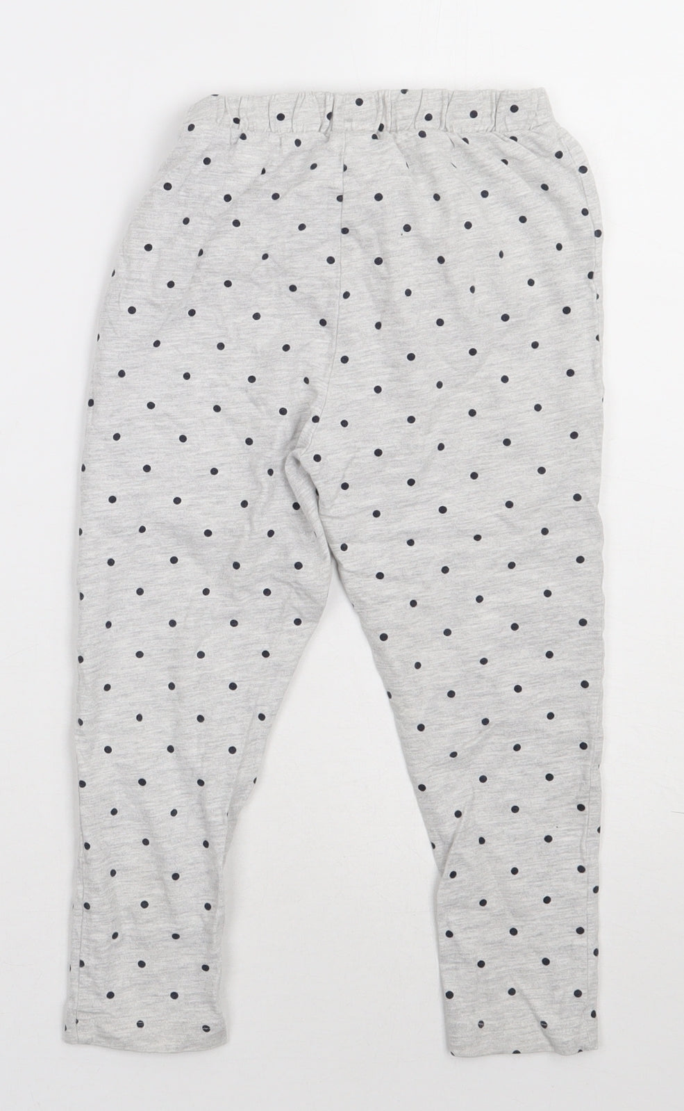 George Girls Grey Polka Dot Cotton  Pyjama Pants Size 4-5 Years  Tie