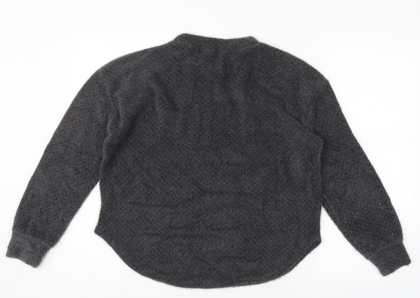 Hollister Womens Grey Round Neck  Polyester Pullover Jumper Size S