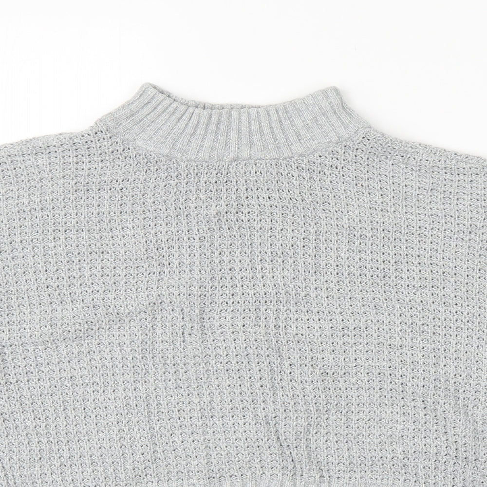 Hollister Womens Grey Crew Neck  Cotton Pullover Jumper Size XS