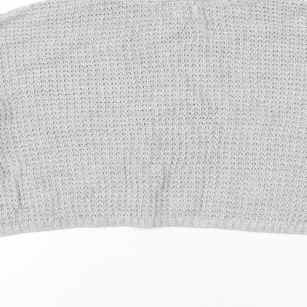 Hollister Womens Grey Crew Neck  Cotton Pullover Jumper Size XS