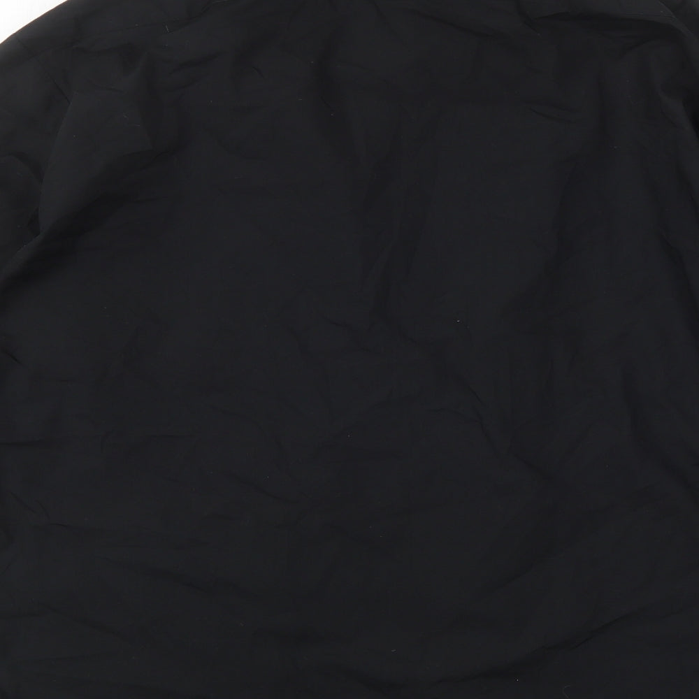 Premier Mens Black  Polyester  Button-Up Size 16 Collared Button