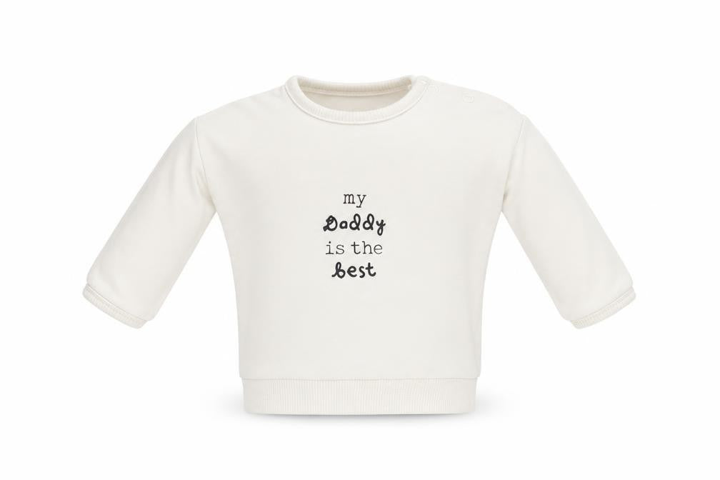 George Baby White  Polyester Pullover Jumper Size 0-3 Months  Snap - My daddy