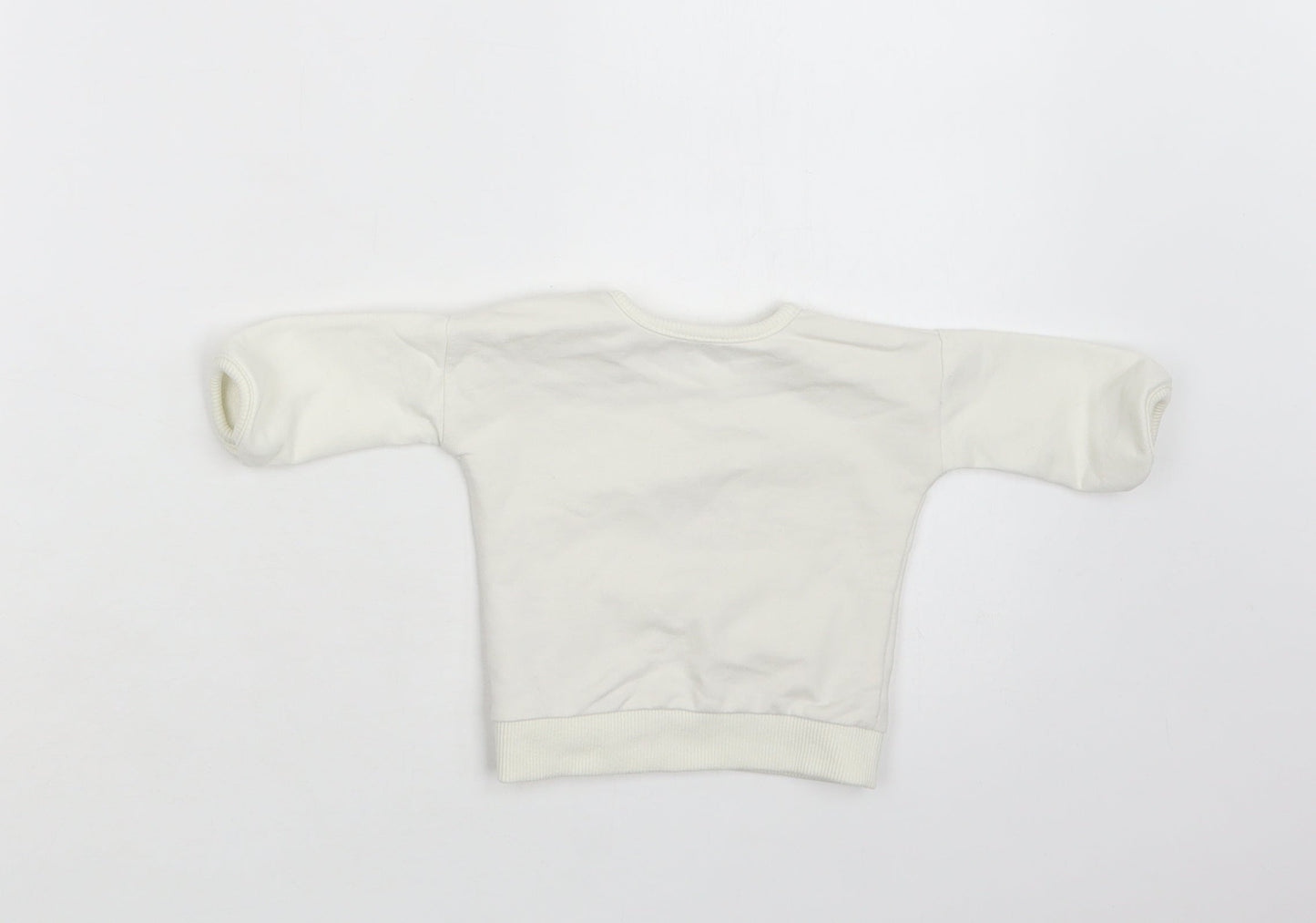 George Baby White  Polyester Pullover Jumper Size 0-3 Months  Snap - My daddy