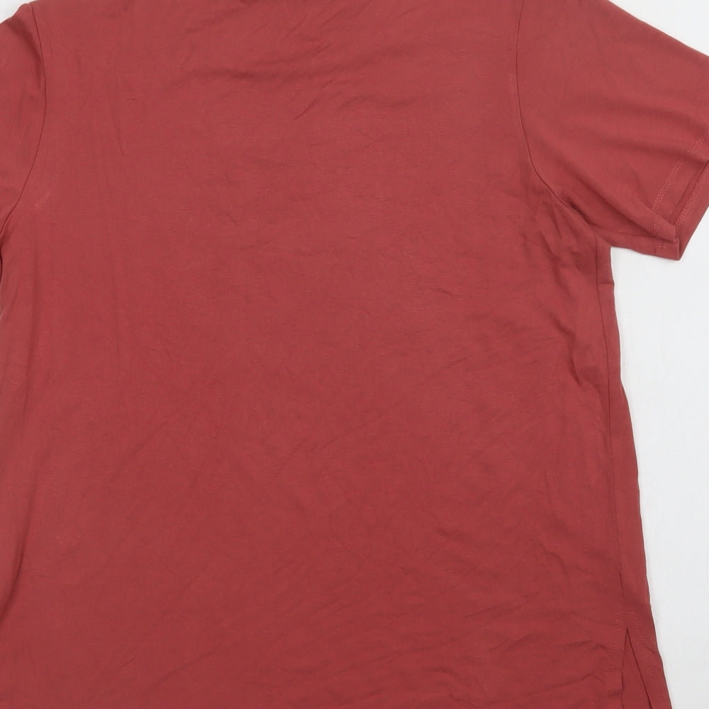 Select Womens Pink  Viscose Basic T-Shirt Size M Crew Neck - So Much Drama