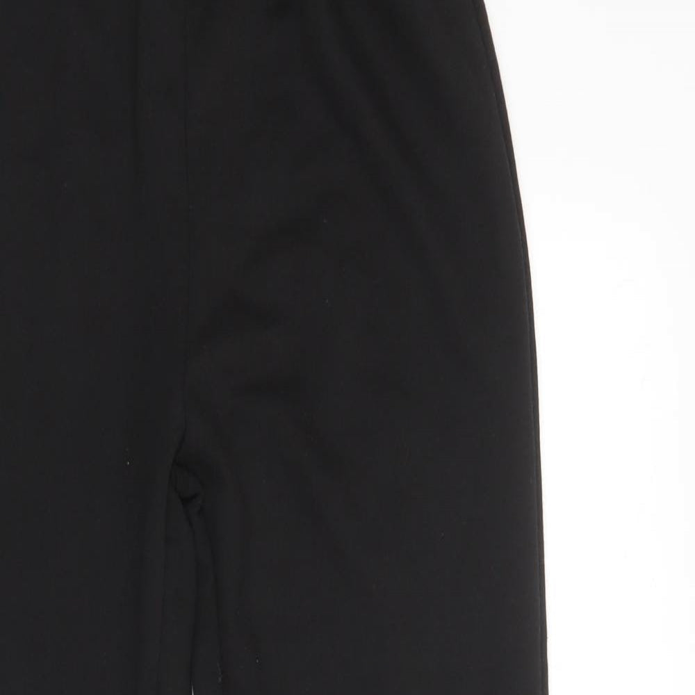 PRETTYLITTLETHING Womens Black  Cotton Jogger Trousers Size 8 L29 in Regular