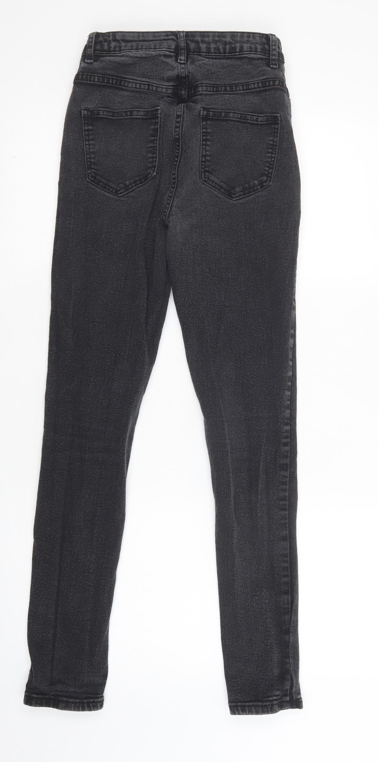Boohoo Womens Black  Viscose Skinny Jeans Size 8 L28 in Regular Button