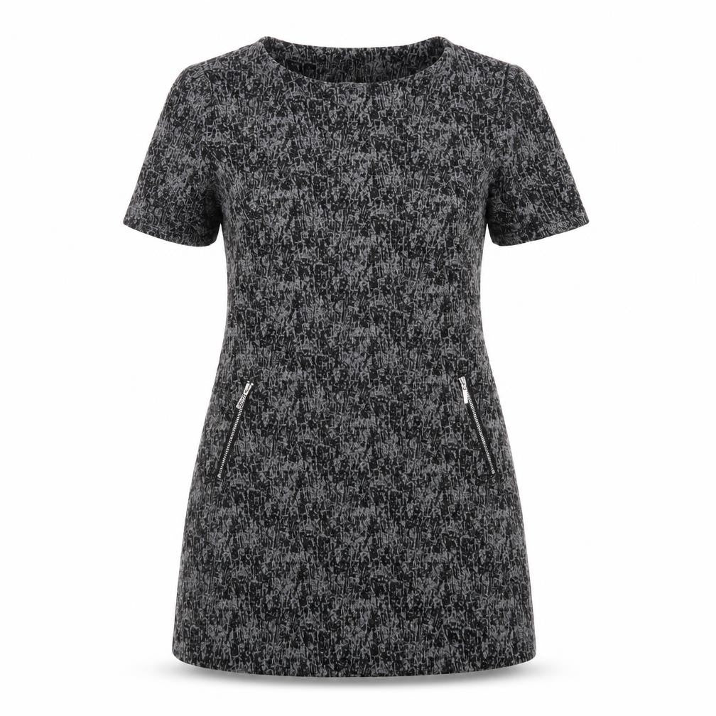 Papaya Womens Grey  Polyacrylate Fibre Mini  Size 12  Round Neck