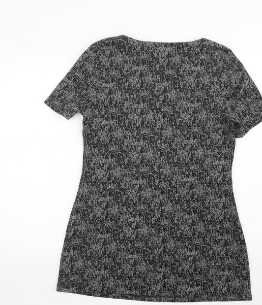Papaya Womens Grey  Polyacrylate Fibre Mini  Size 12  Round Neck