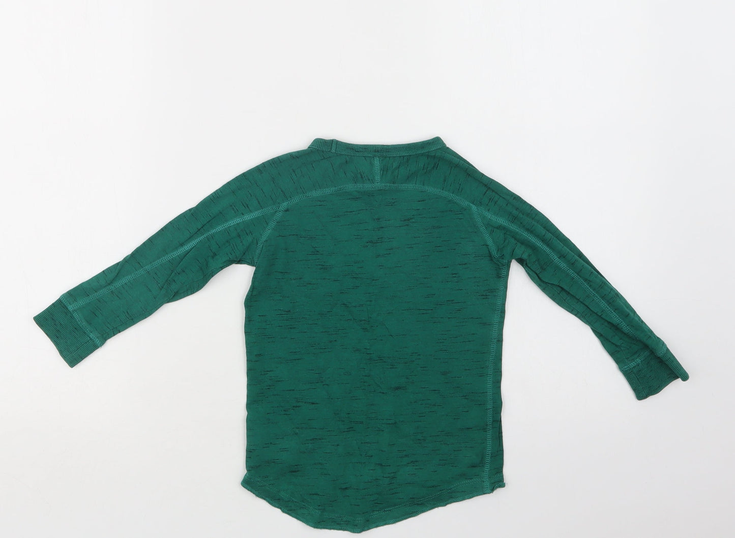 NEXT Girls Green  Cotton Basic Blouse Size 2-3 Years Crew Neck