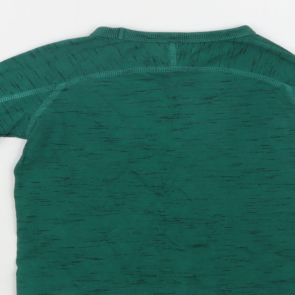 NEXT Girls Green  Cotton Basic Blouse Size 2-3 Years Crew Neck