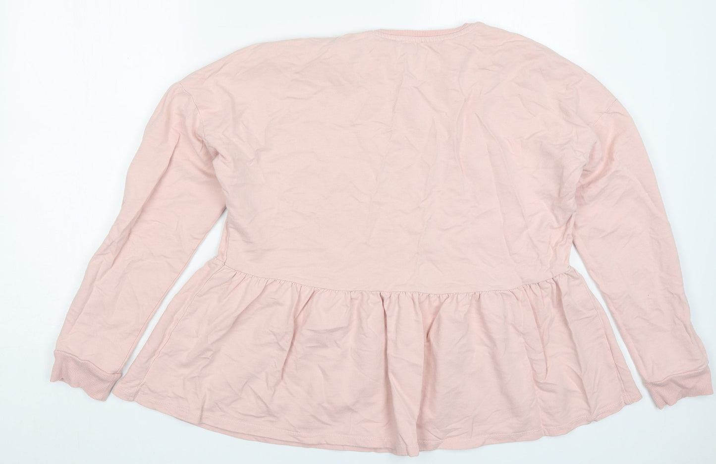 Papaya Womens Pink  Cotton Pullover Sweatshirt Size M  Pullover
