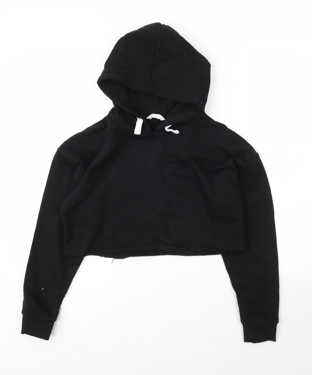 Matalan Girls Black  Cotton Pullover Hoodie Size 12 Years