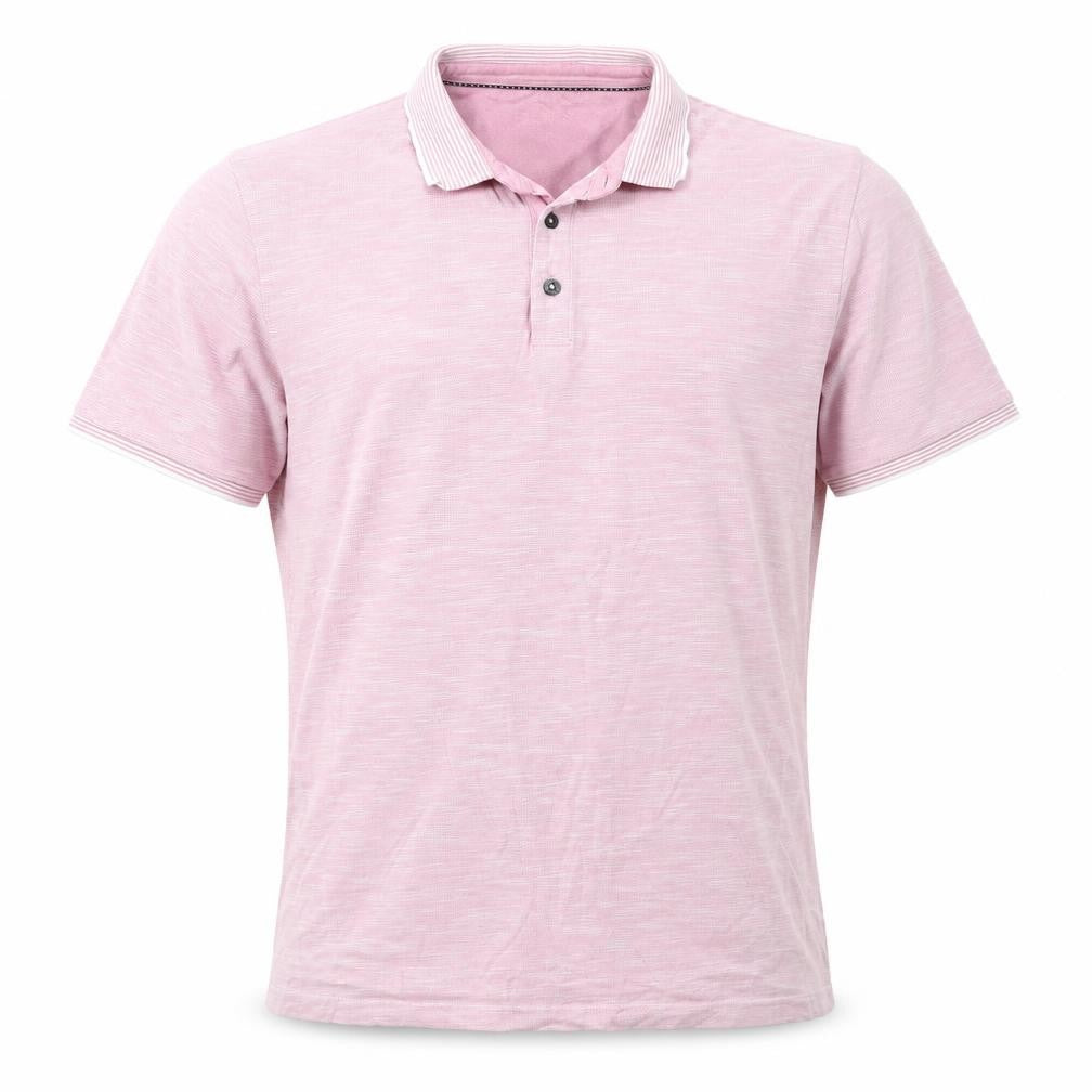M&S Mens Purple  Cotton  Polo Size L Collared Button