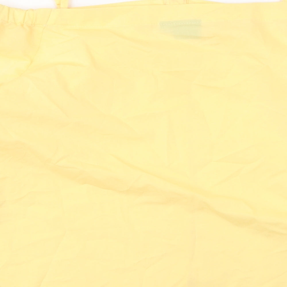 Vera Moda Womens Yellow  Viscose Basic Blouse Size M Boat Neck